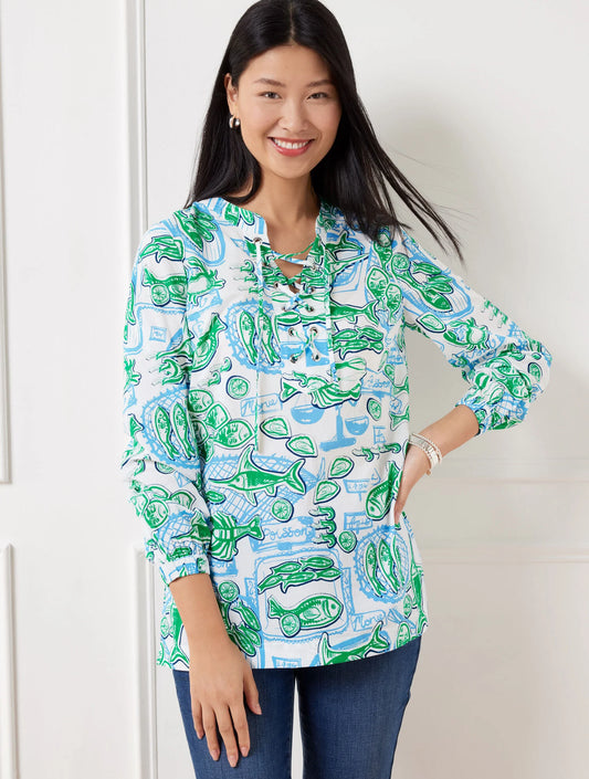 Lace-Up Tunic - Fish Market