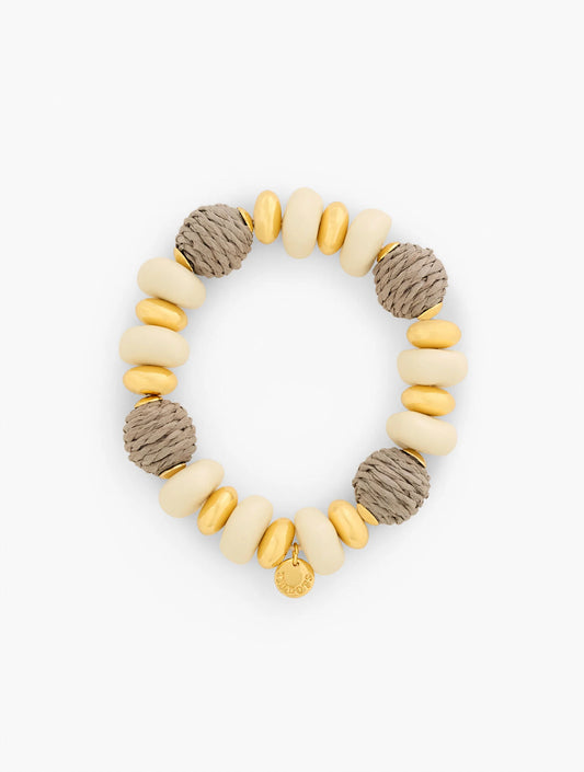 Thread Wrap Beaded Stretch Bracelet