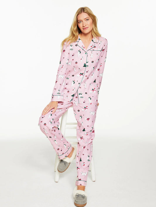Cotton Flannel Sleep Set - Christmas Dogs