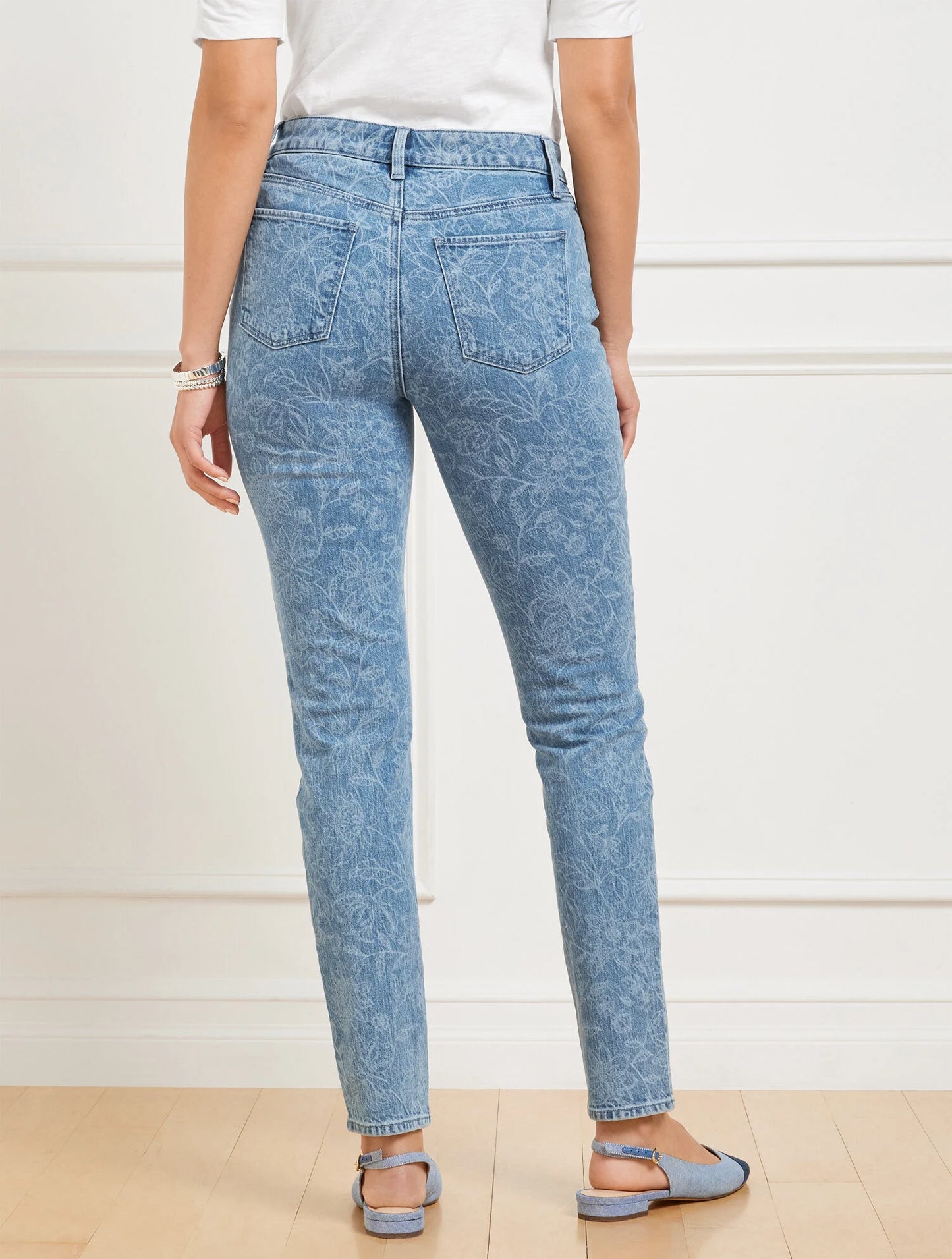 Slim Ankle Jeans - Linear Garden