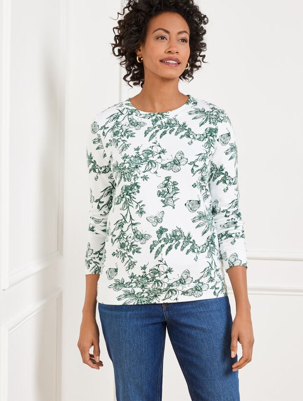 Crewneck Sweatshirt - Pencil Butterfly