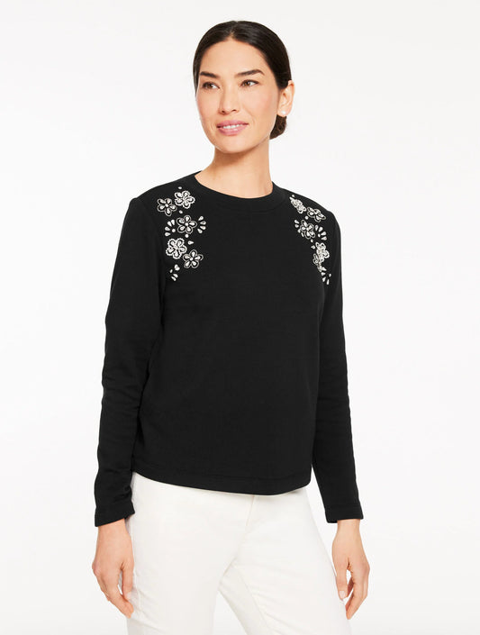 Embellished Crewneck Sweatshirt