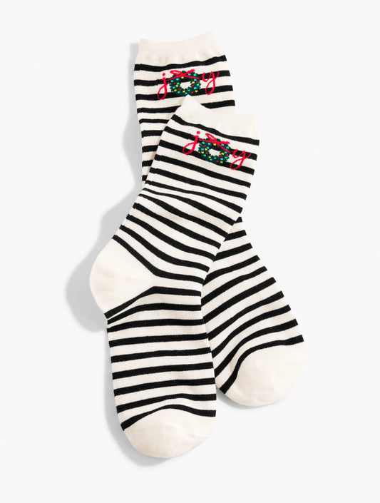 Joy Wreath Trouser Socks