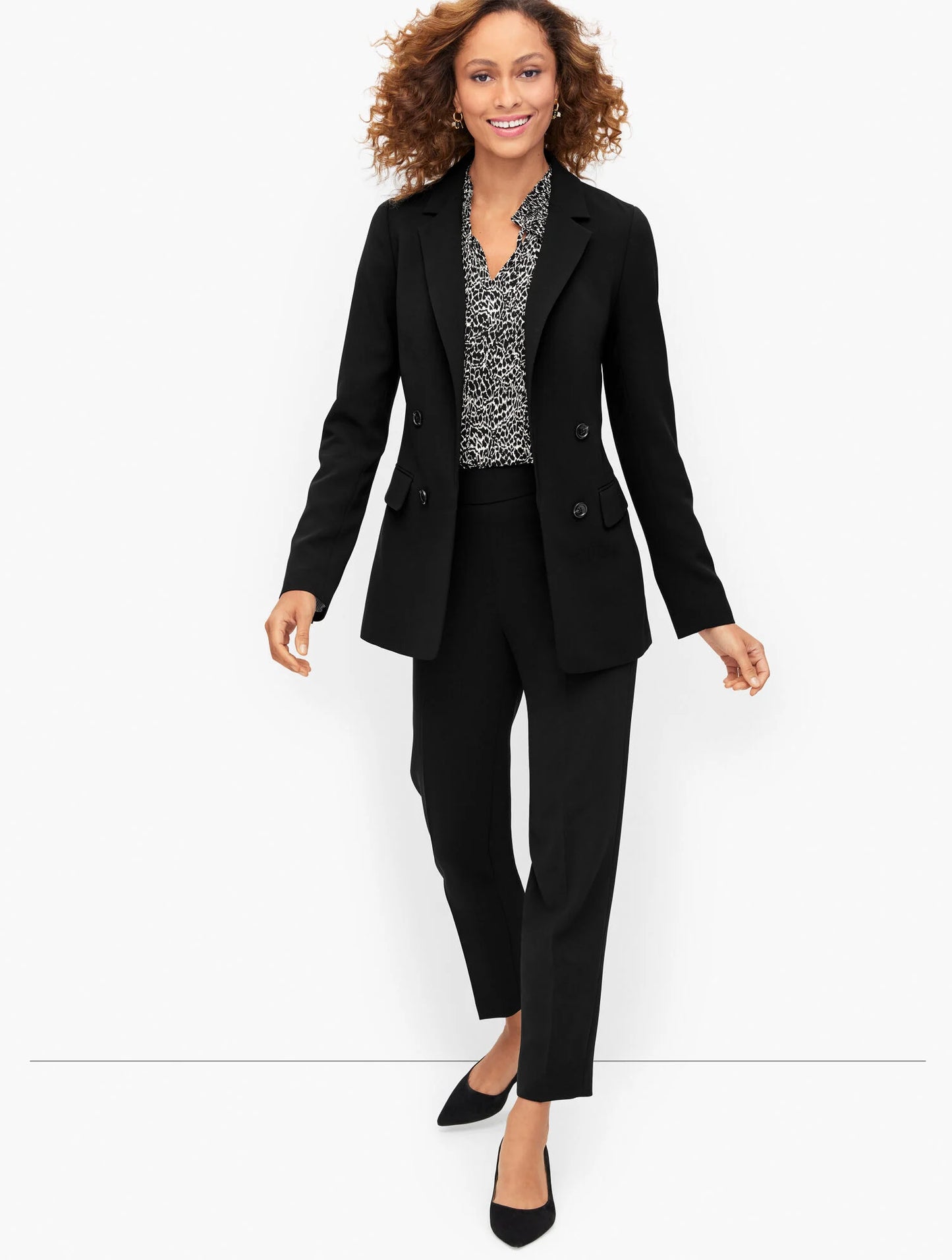 Easy Travel Double Breasted Blazer