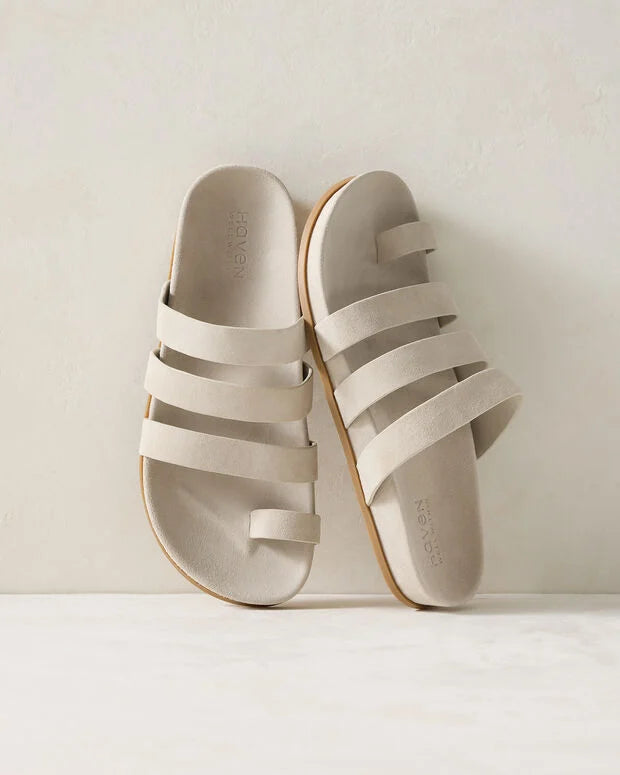 Suede Multi-Strap Sandals