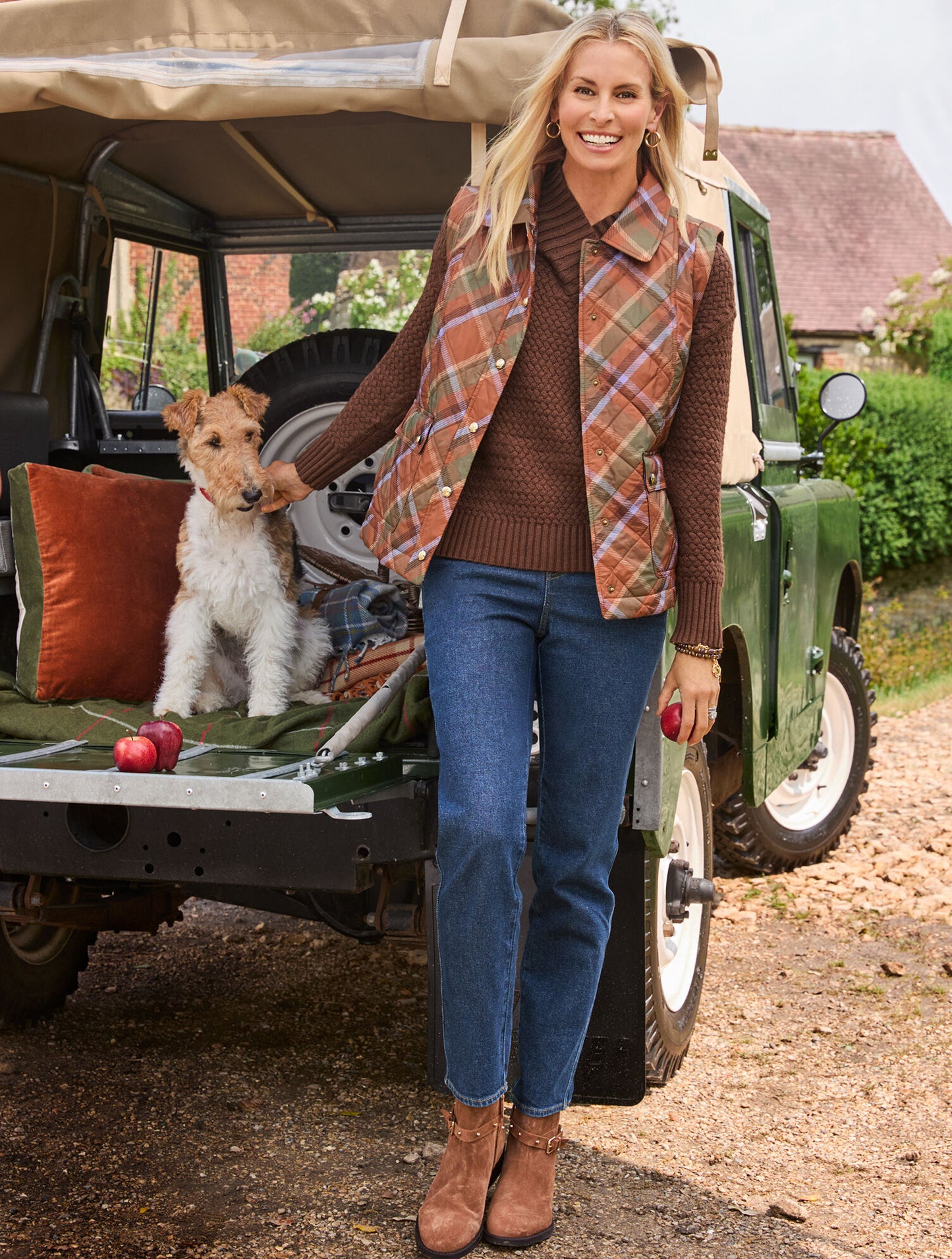 Quilted Barn Vest - Kellynch Plaid