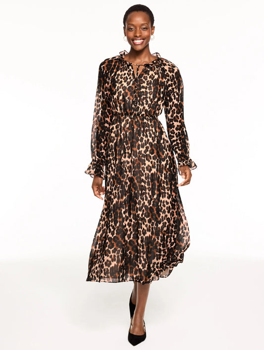 Fit & Flare Midi Dress - Opulent Ocelot