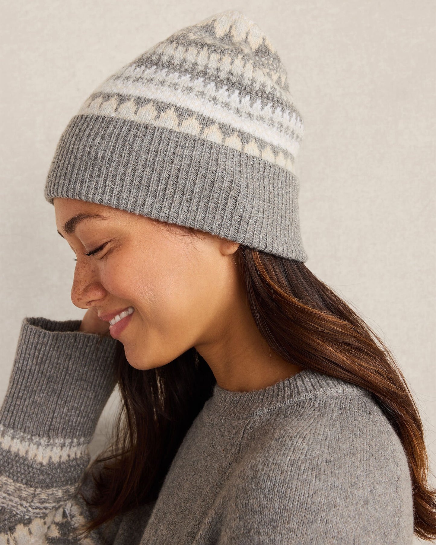 Organic Cotton Blend Nostalgic Fair Isle Beanie