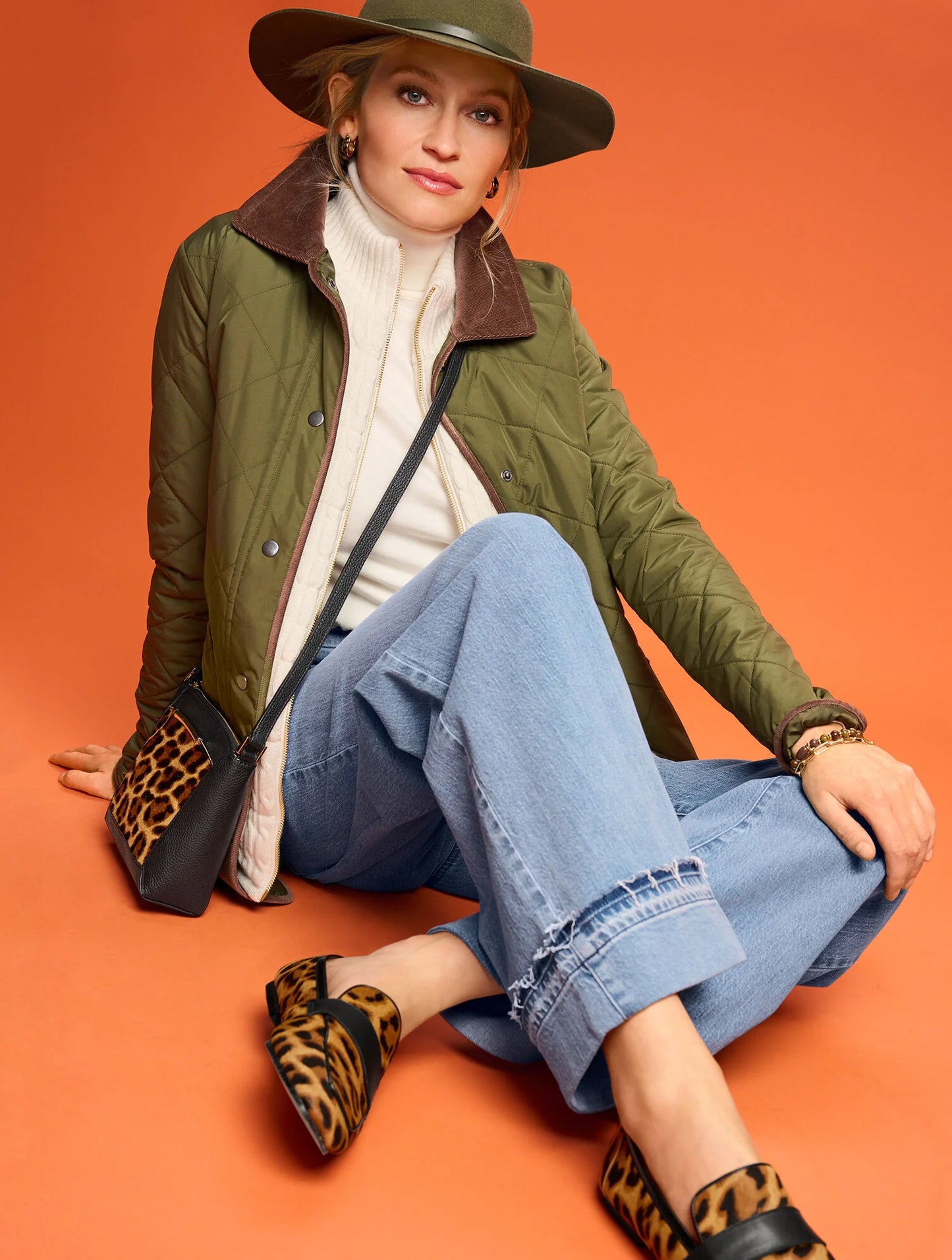 Calf Hair & Pebble Leather Crossbody Bag