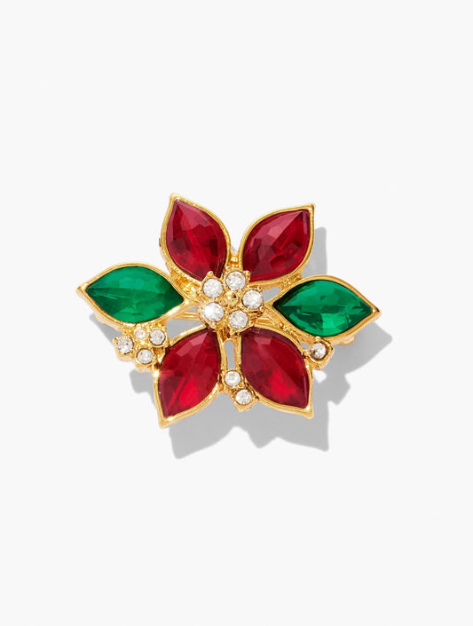 Poinsettia Brooch