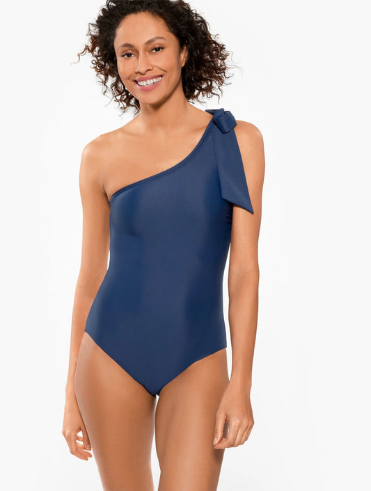 Aqua Club Bow Shoulder One-Piece Swimsuit