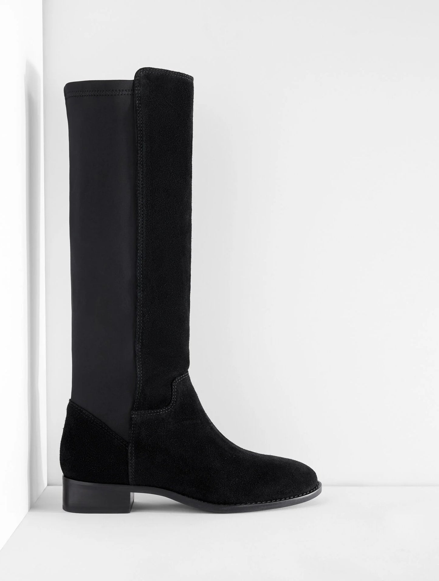 Tish Stretch Quilted Faux Suede Tall Boots