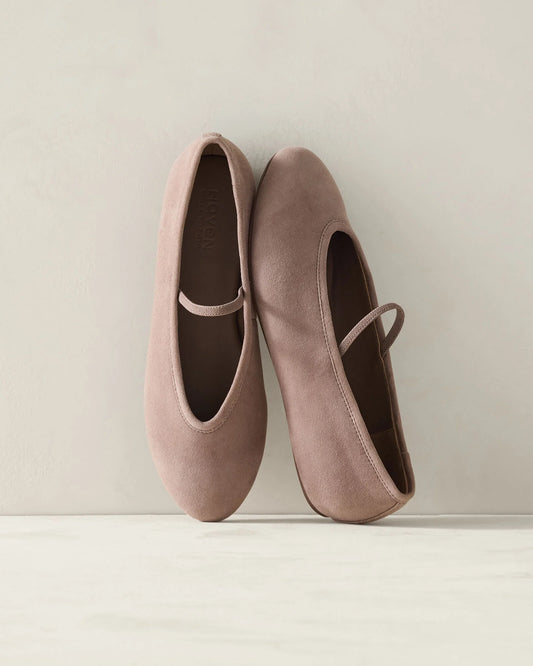 Suede Mary Jane Ballet Flats