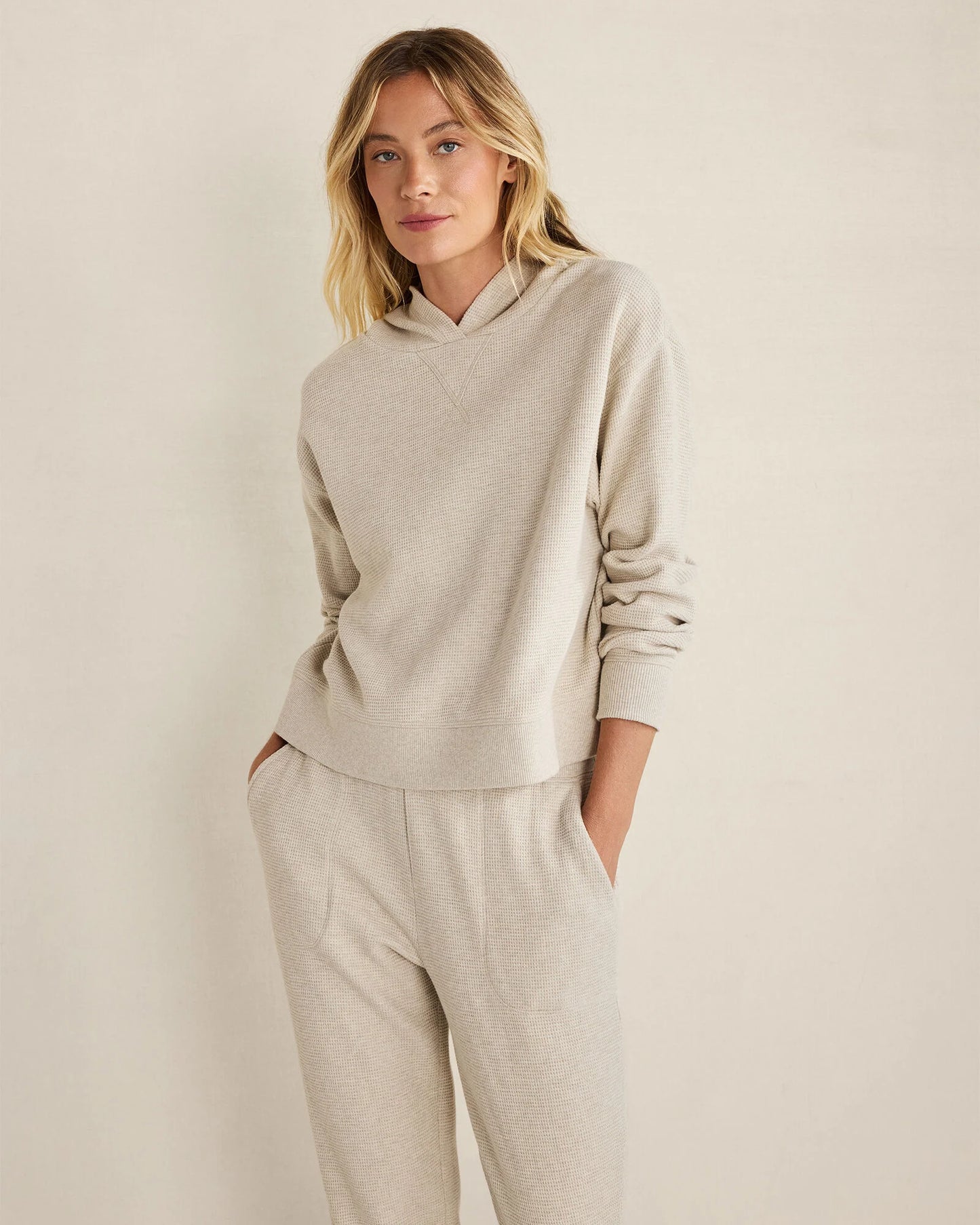 Organic Cotton Waffle Hoodie