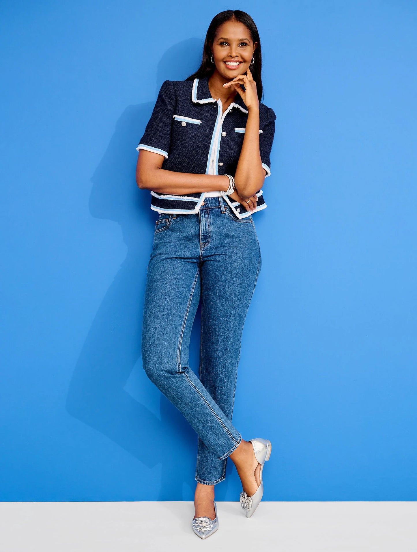 Slim Straight Ankle Jeans - Nomad Wash