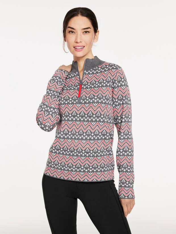 Half-Zip Sweater - Nordic Fair Isle