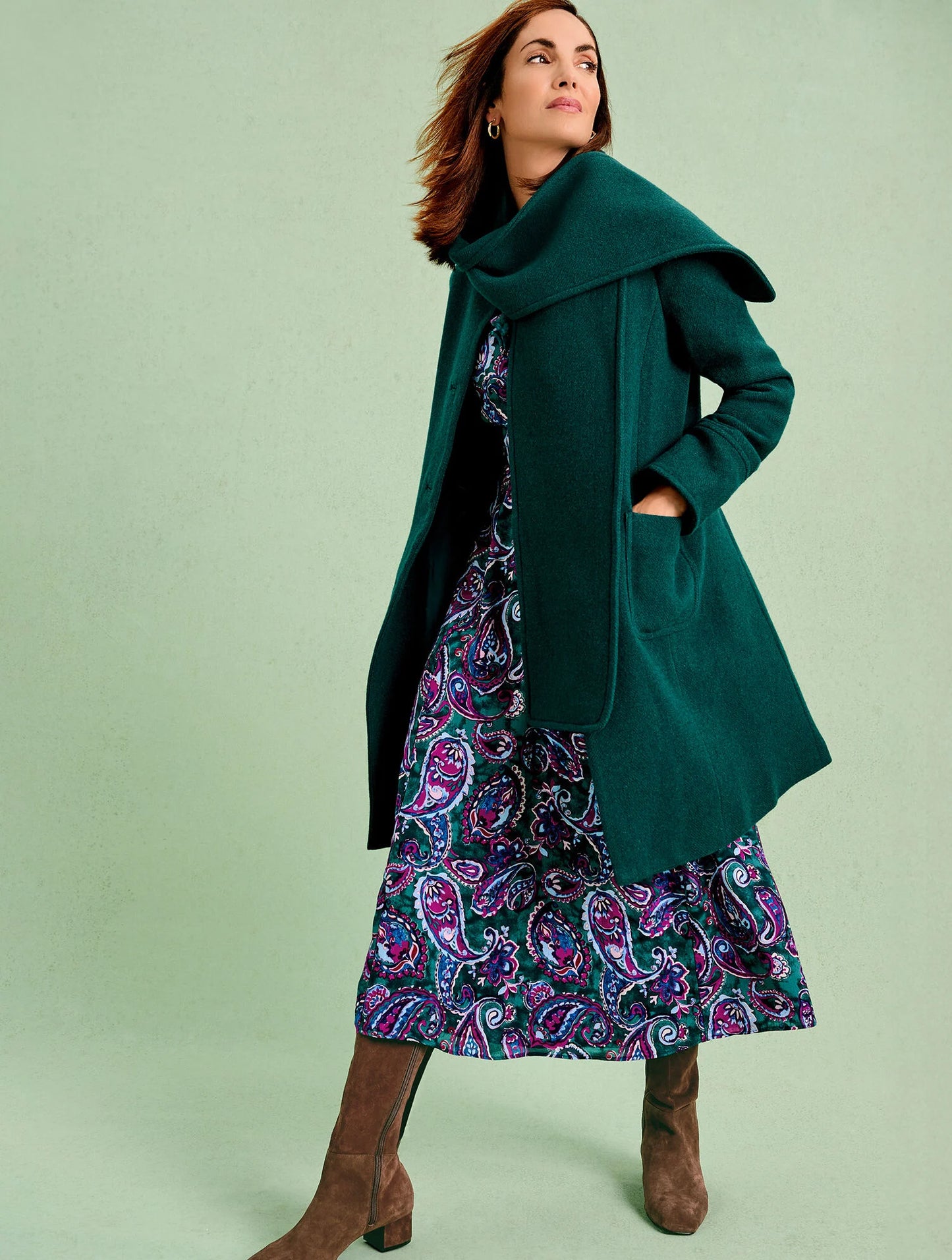 Fit & Flare Ruffle Dress - Piccadilly Paisley