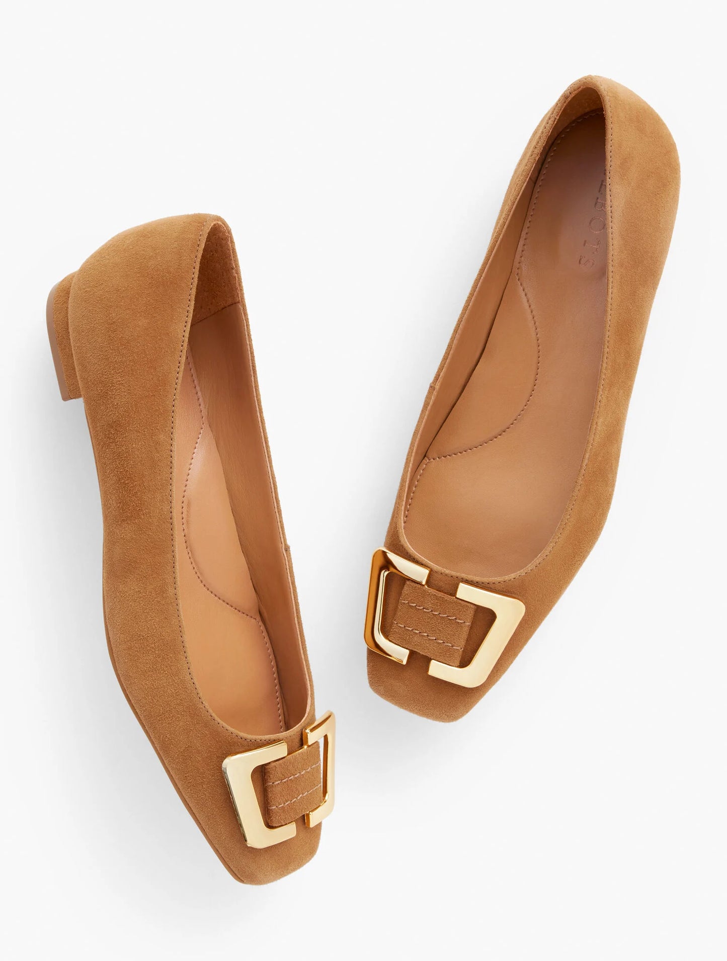 Sutton Suede Buckle Flats