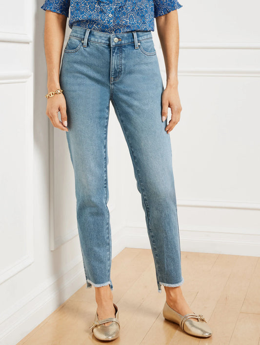 Slim Ankle Step Hem Jeans - Marea Wash - Curvy Fit