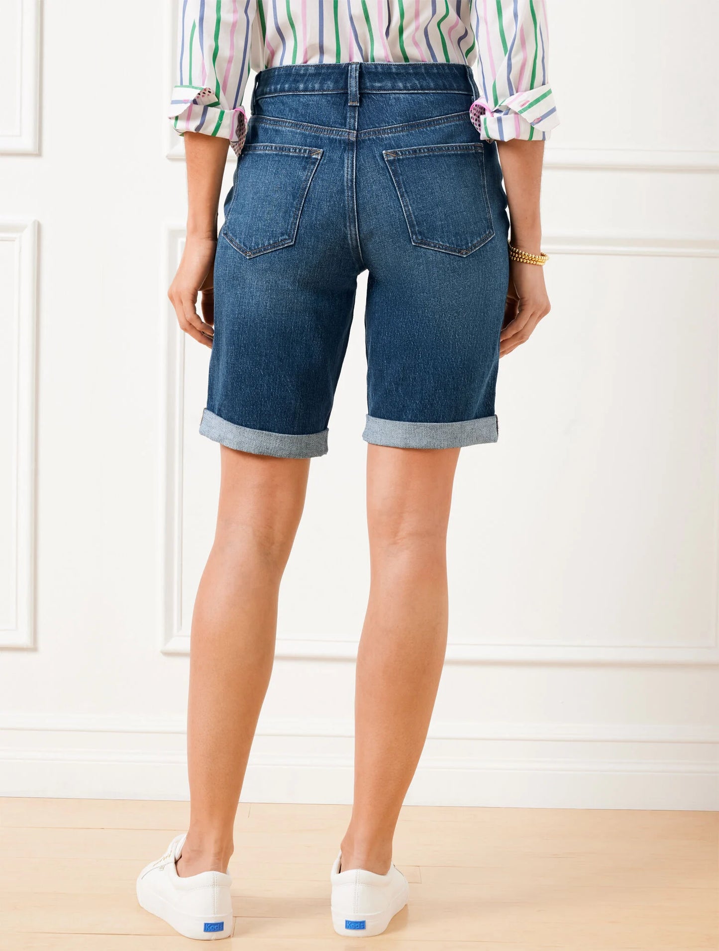 Girlfriend Denim Shorts - Rye Wash