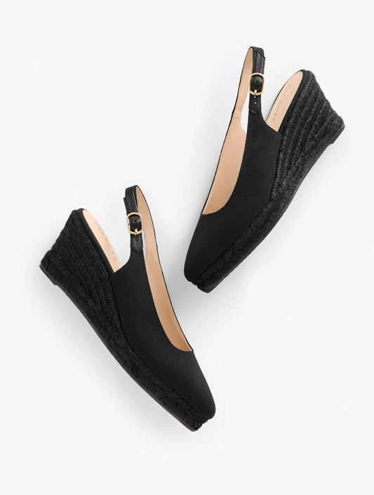 Vivi Canvas Slingback Espadrille Wedges