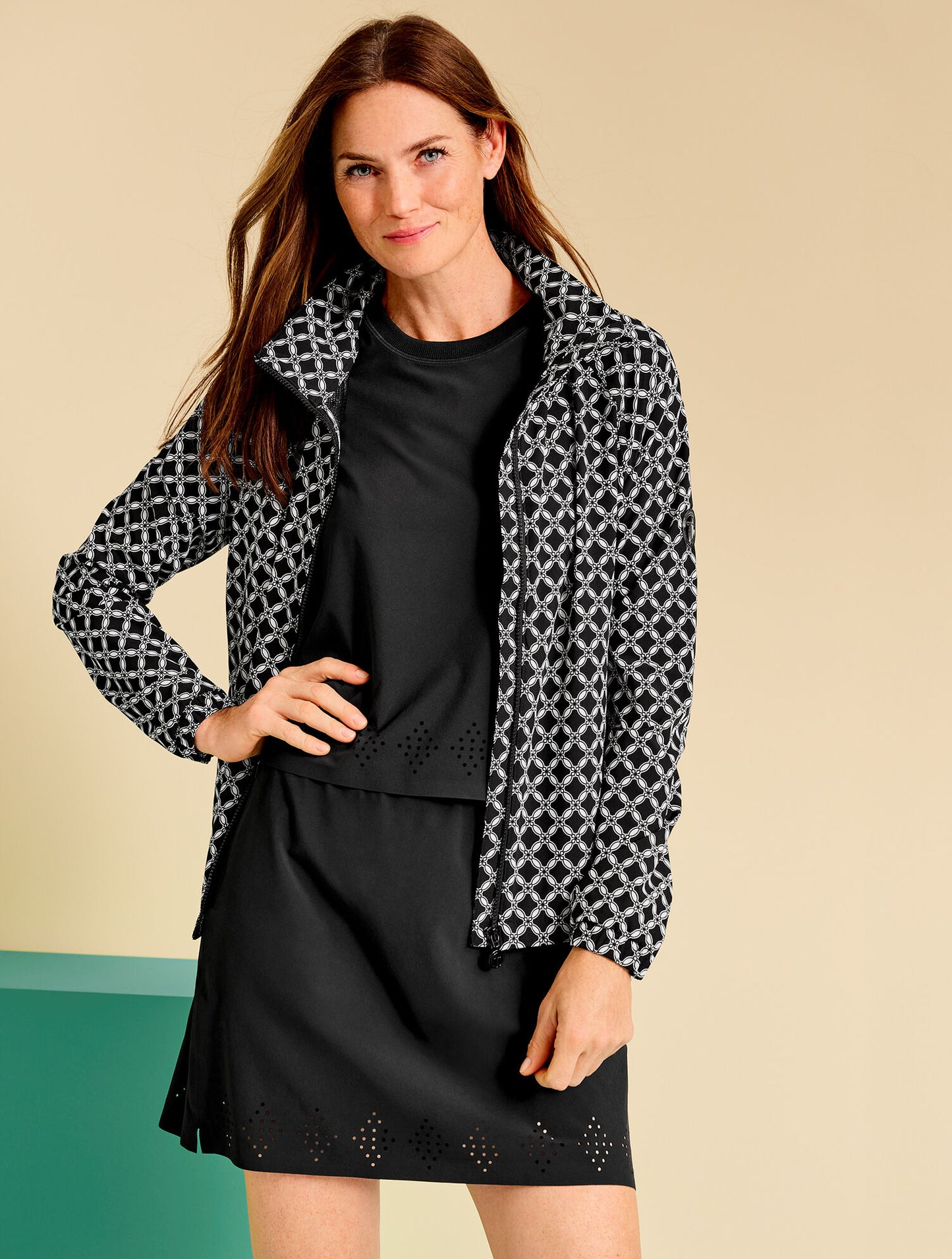 Lightweight Woven Stretch Crewneck Tee - Laser Cut