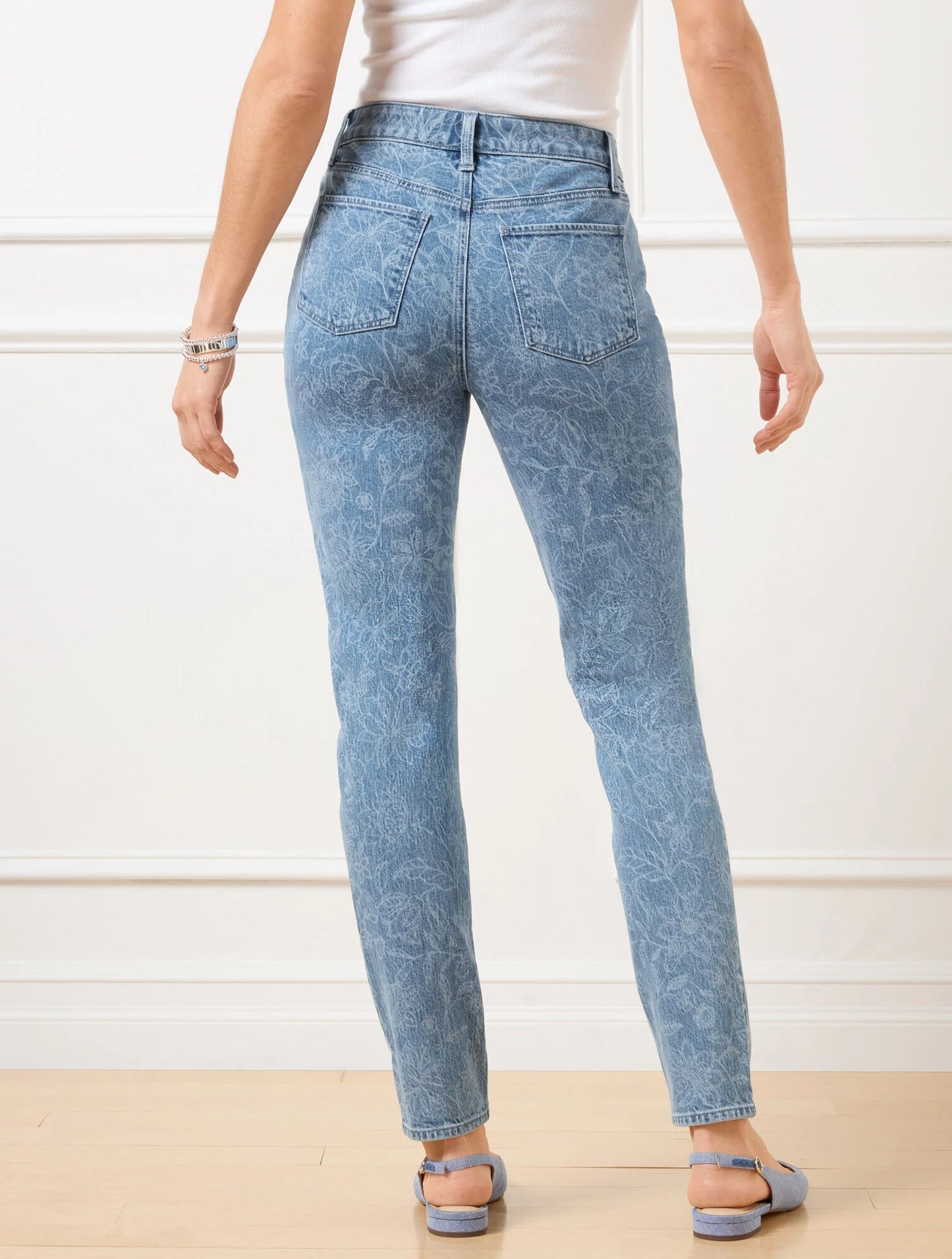 Slim Ankle Jeans - Linear Garden - Curvy Fit