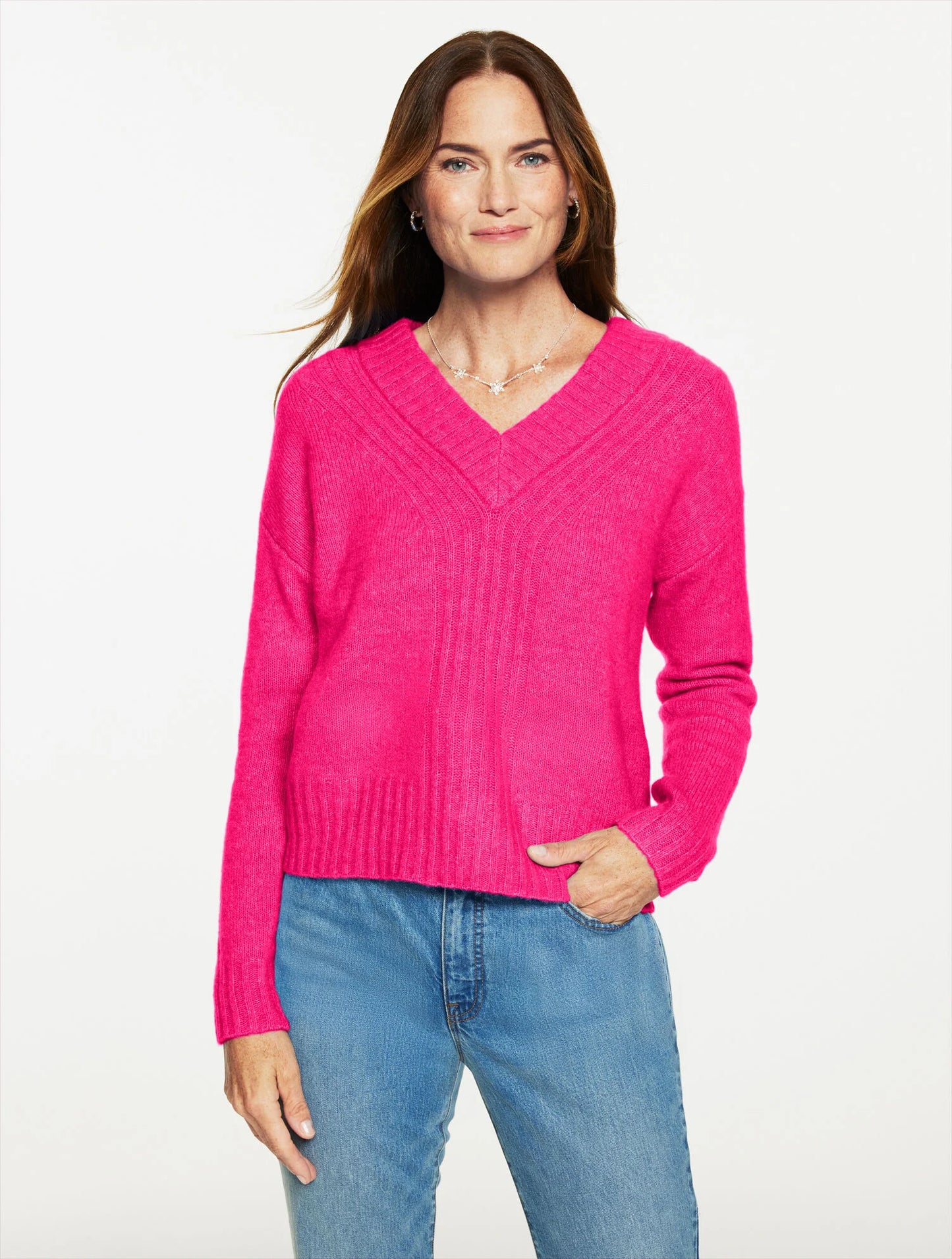 Wool Blend V-Neck Sweater