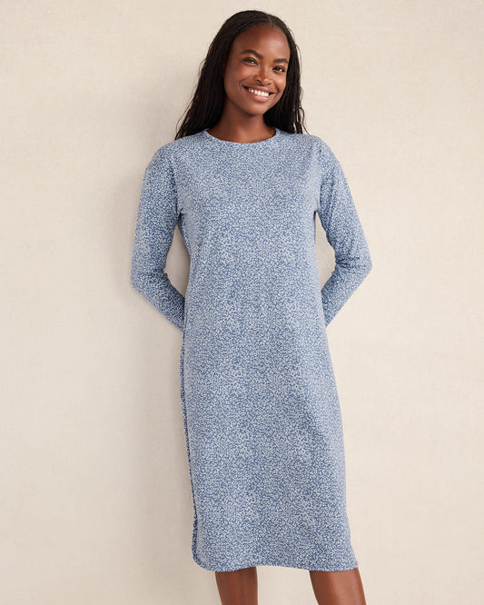 Organic Cotton Jersey Animal Print Sleep Dress
