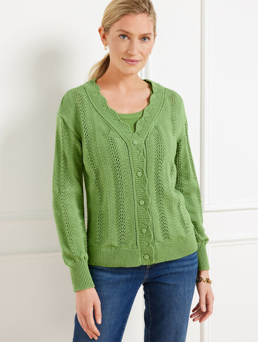 Pointelle Stitch Cardigan