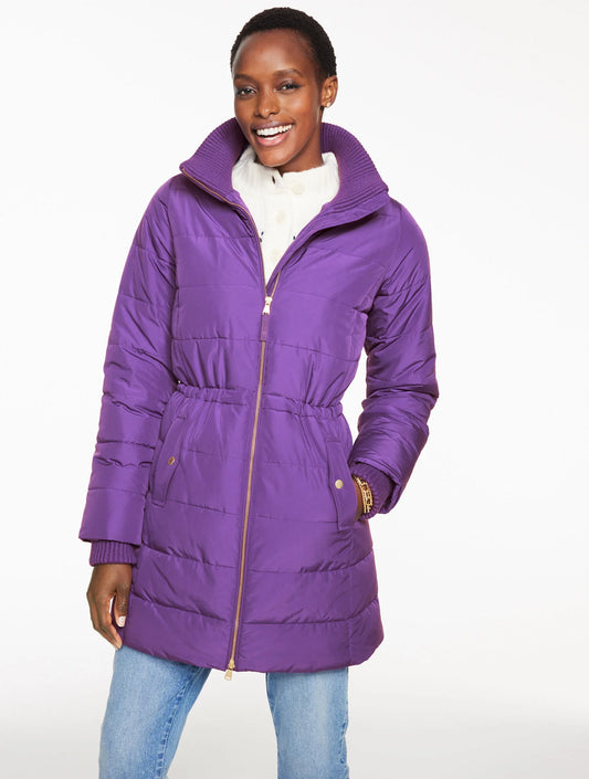 Cable Knit Quilted Jacket