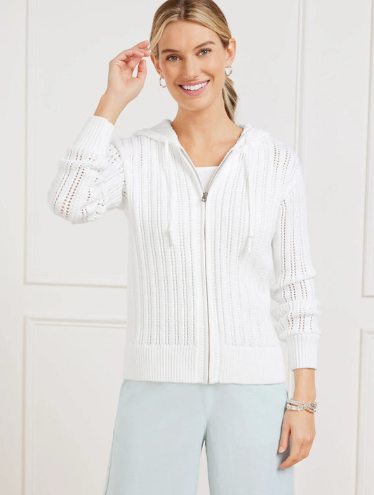 Open Stitch Full- Zip Hoodie