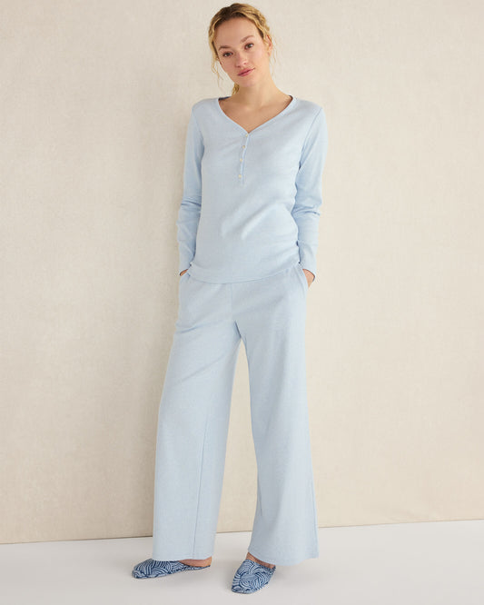 Organic Cotton Rib Knit Henley
