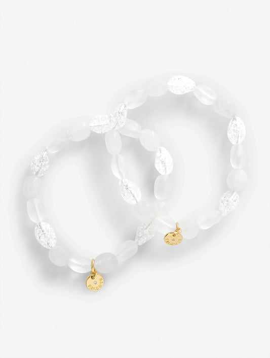 Organic Bead Layered Stretch Bracelet Set