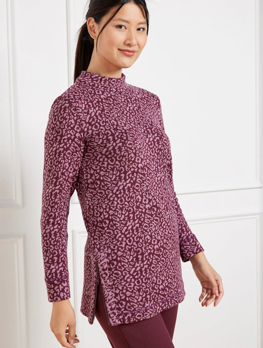 Leopard Jacquard Pullover