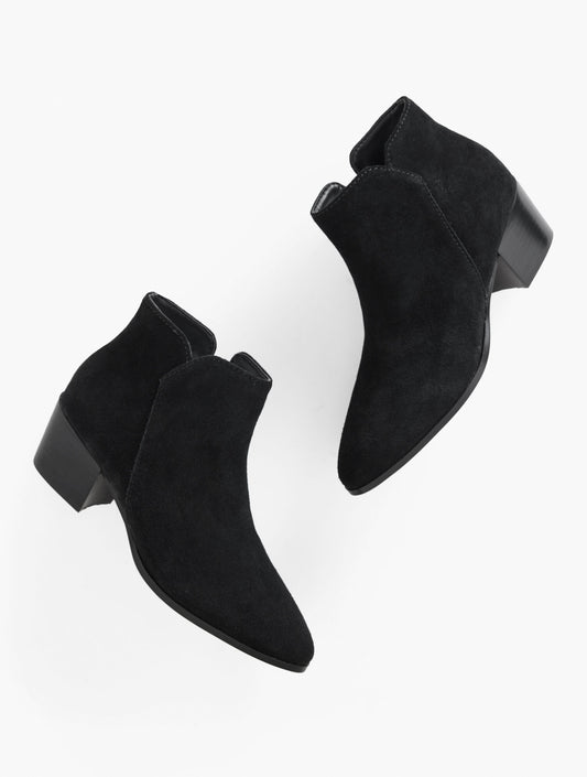 Harper Suede Block Heel Ankle Boots