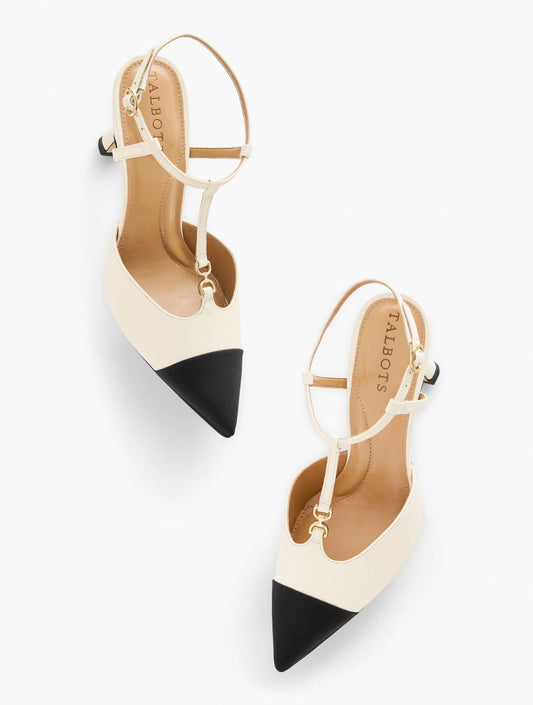 Evelyn Nappa Flare Heel Pumps