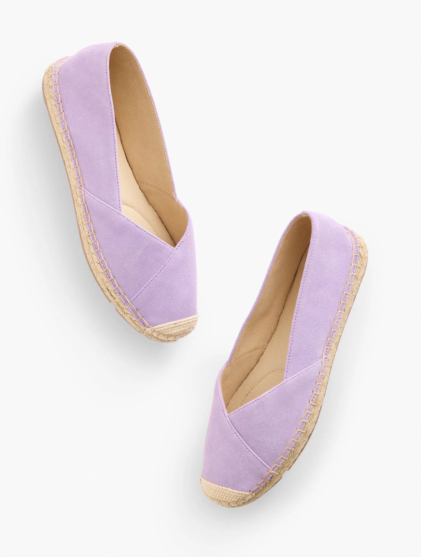 Izzy Asymmetric Suede Espadrille Flats