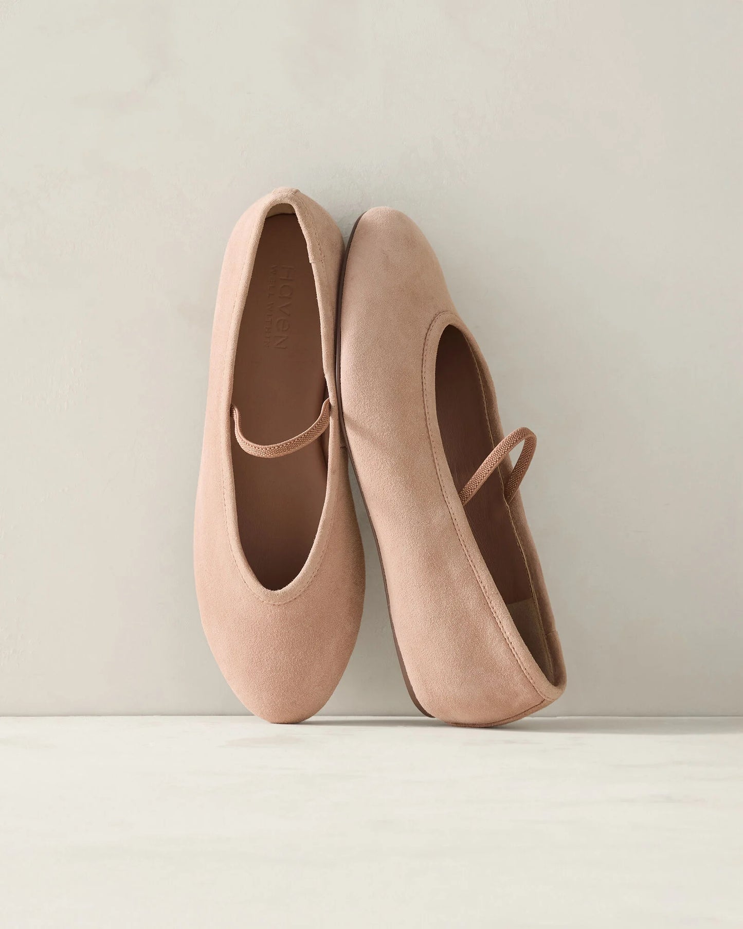 Suede Mary Jane Ballet Flats