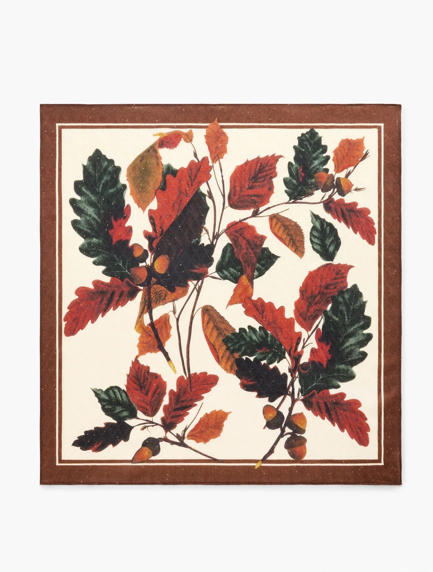 Acorns & Leaves Wool Square Scarf