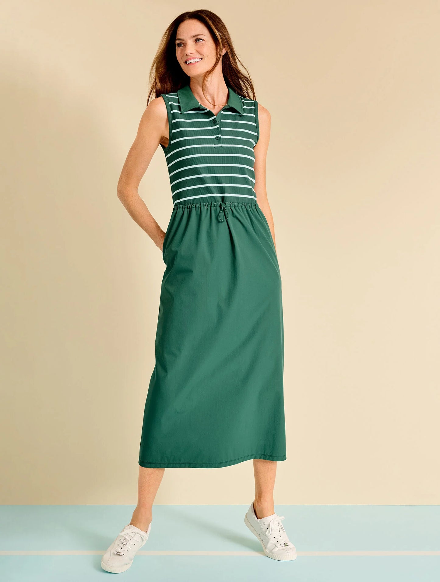 Mixed Media Polo Dress