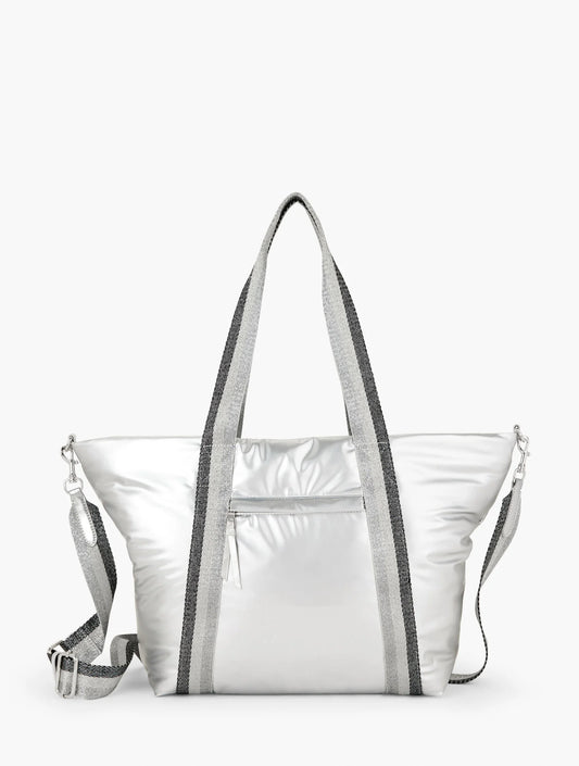 Metallic Nylon Tote