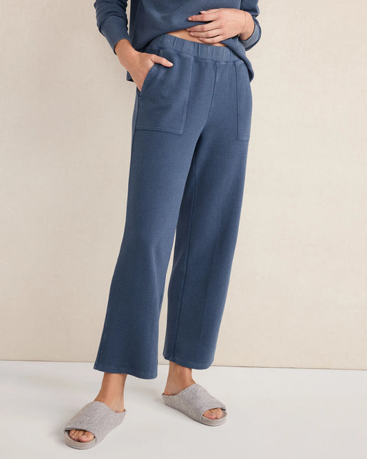 Organic Cotton Waffle Straight Leg Pants