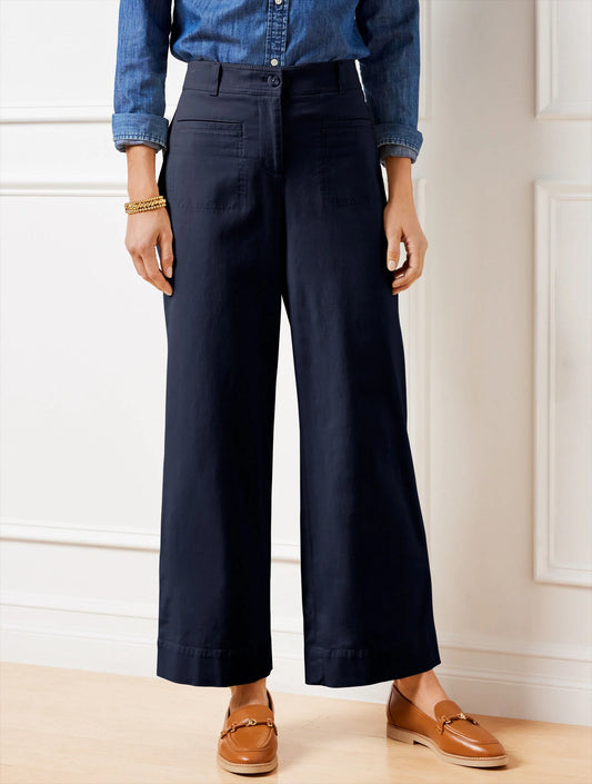 Wide Ankle Twill Pants