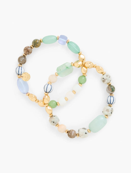 Morning Dew Beaded Stretch Bracelet Set