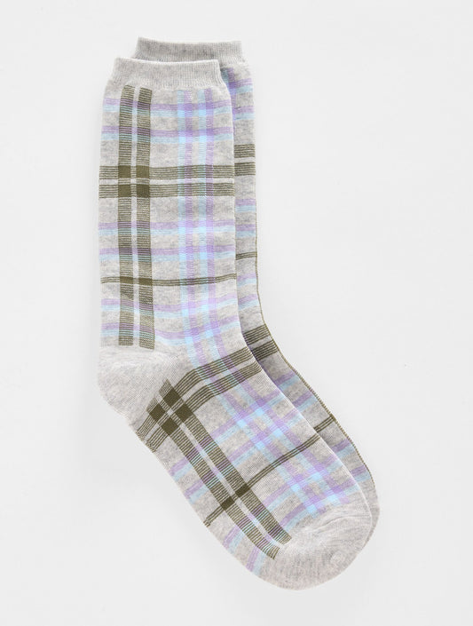 Dusk Plaid Trouser Socks