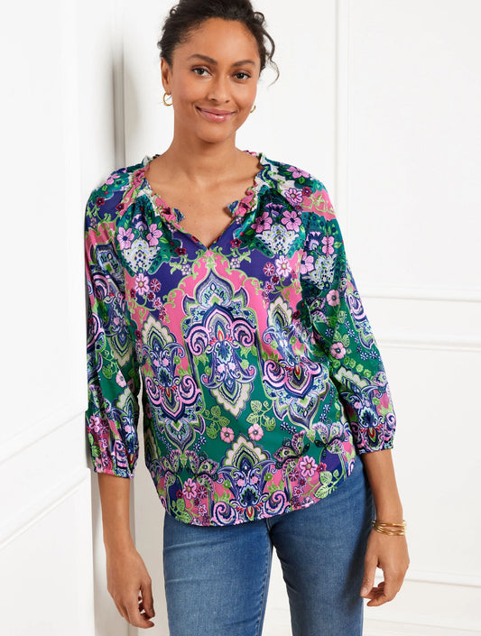 Satin Top - Elaborate Medallion