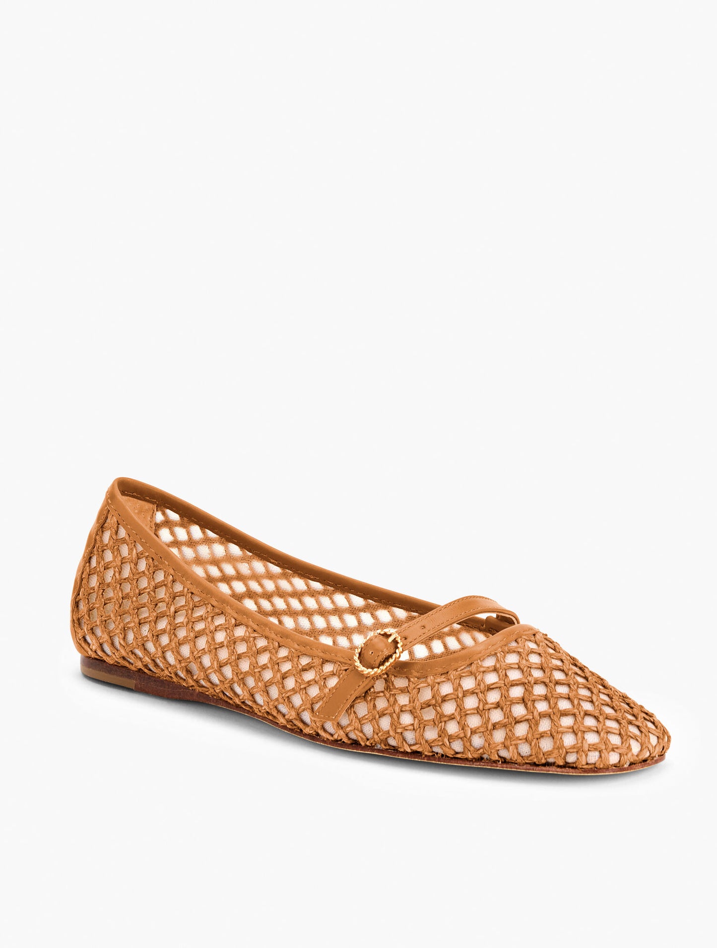 Sloan Mary Jane Raffia Flats