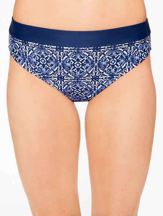 Aqua Club High Waist Swim Bottom - Ibiza Tile