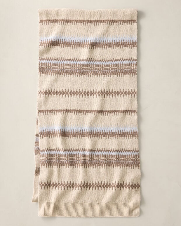 Organic Cotton Blend Fair Isle Scarf